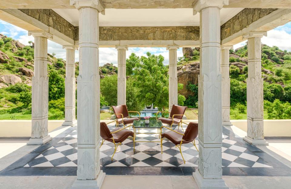 Luxury Outdoor Spaces & Seating at Abhay Manor, Udaipur - amã Stays & Trails 