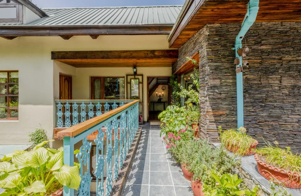 Serene Balcony View at Ballyhack Cottage, Shimla - amã Stays & Trails