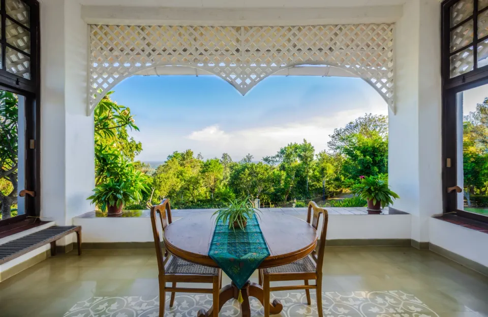 Luxury Outdoor Seating Space at Pollibetta Bungalow, Coorg 