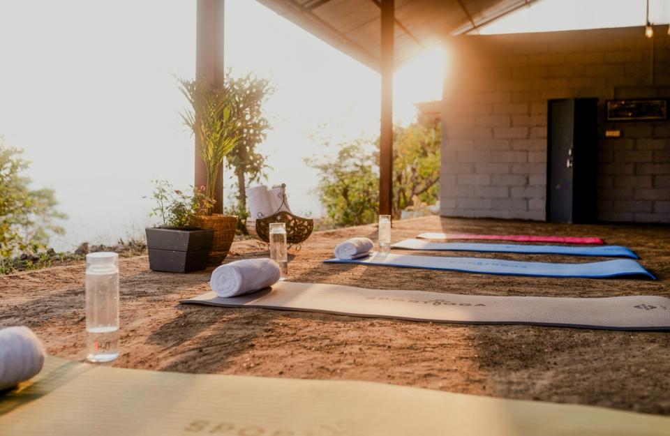 Yoga Area at Godhuli Padam, Naukuchiatal - amã Stays & Trails