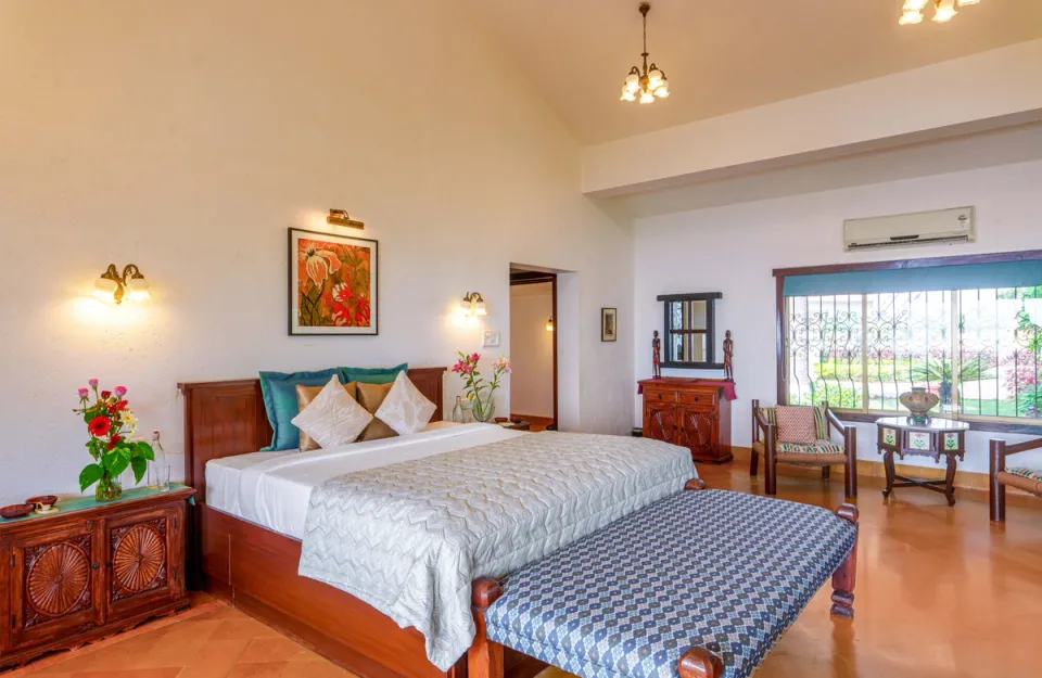 Elegant Bedroom at Whispering Heights - Lonavala Luxury Villa