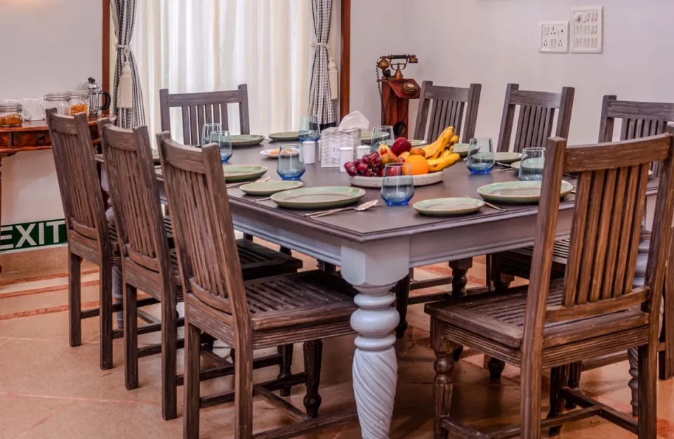 Dining Area at Nine Plams - Stay in Alibaug 