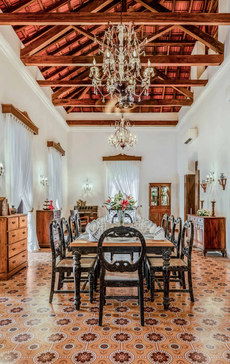 Luxe Dining Area at Cardozo House, Goa - amã Stays & Trails