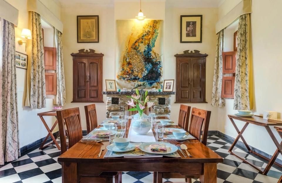 Elegant Dining Area at Abhay Manor,  amã Stays & Trails 