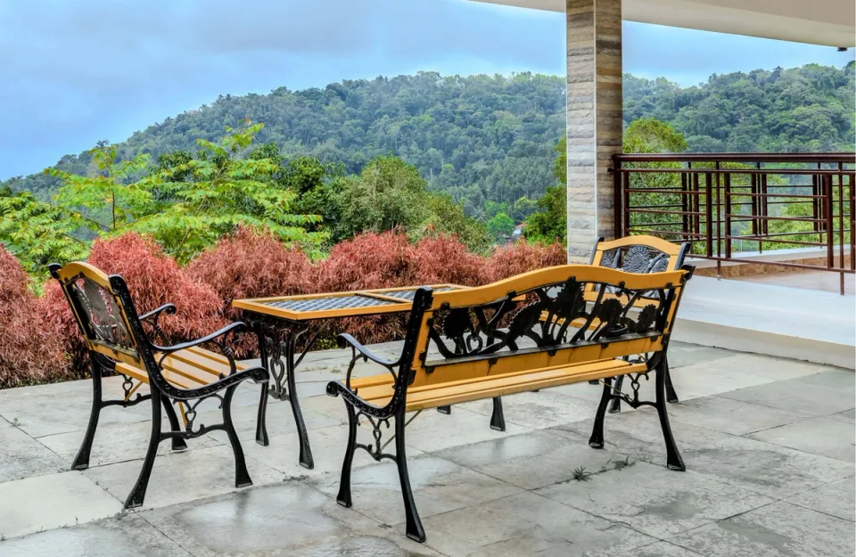 Luxe Outdoor Seating Space at Arcadia, Coorg - amã Stays & Trails