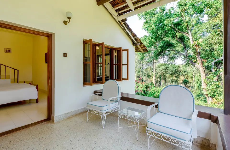 Enjoy Fresh Air In The Balcony at Woshully Bungalow, Coorg - amã Stays & Trails 