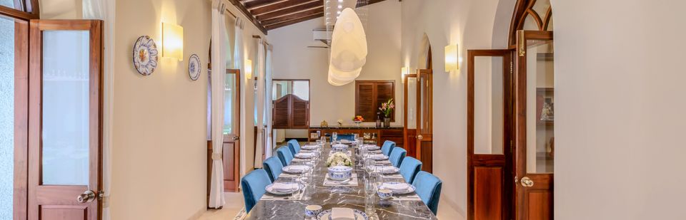 Luxury Dining Space At Villa Siolim, Goa - amã Stays & Trails