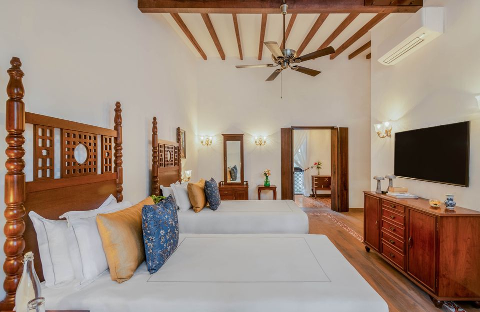 Elegant Bedroom at Cardozo House, Goa - amã Stays & Trails