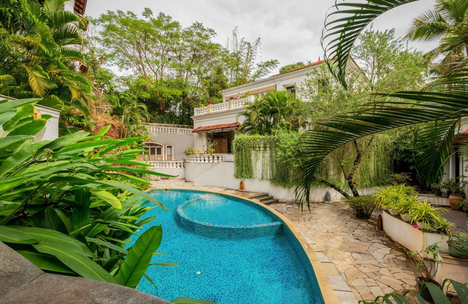 Swimming Pool Area at Villa No 1 Saipem Hills, Goa 