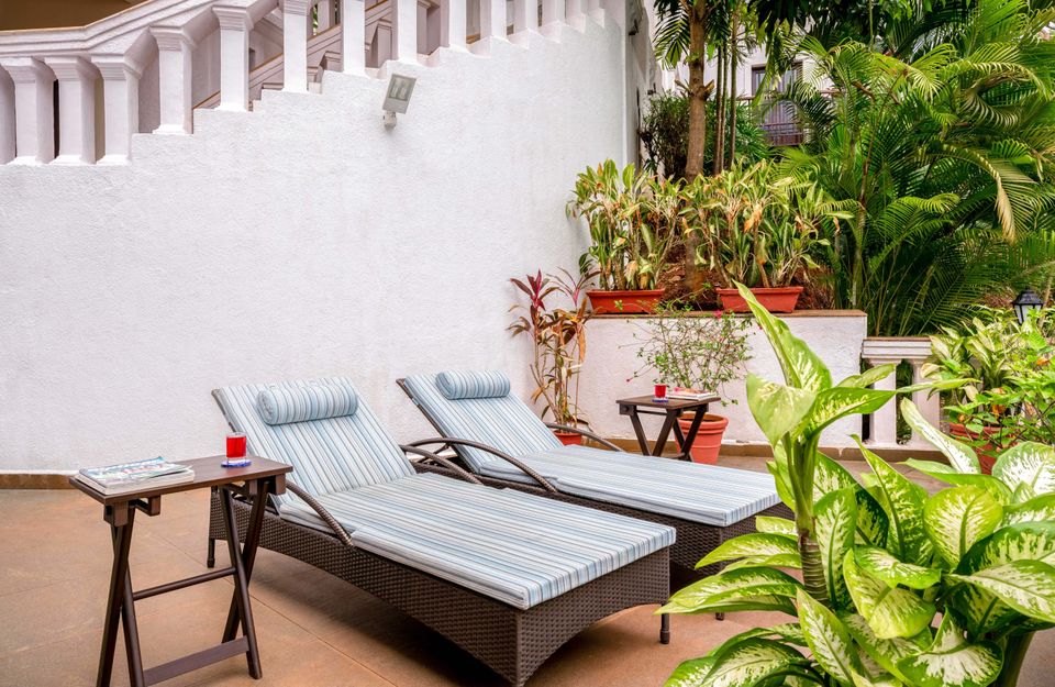 Poolside Recliners Area at Villa No 1 Saipem Hills, Goa 