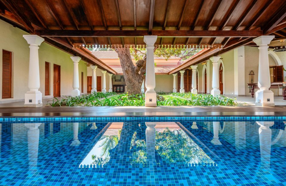 Elegant Swimming Pool At Villa Siolim, Goa 