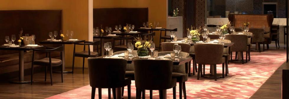 Luxury chinese restaurant near Mumbai airport with warm lighting