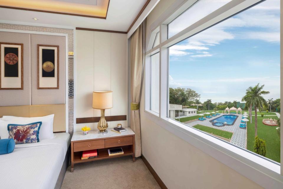 Executive King Bed Room with Pool View at Tajview Agra