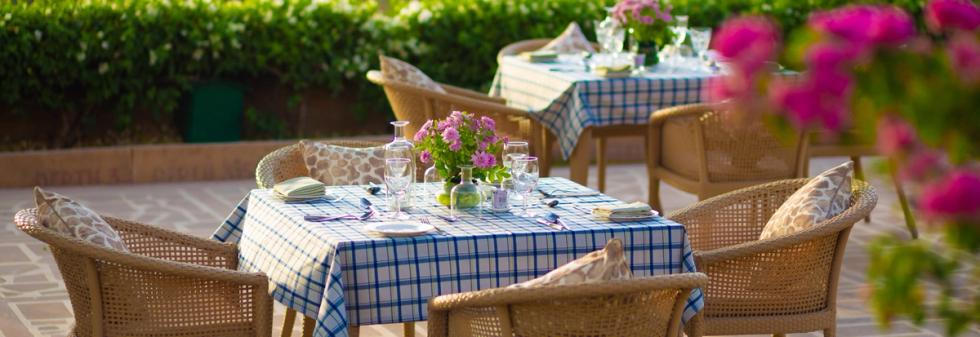 Outdoor Dining Area at Ramgarh Lodge, IHCL SeleQtions Hotel