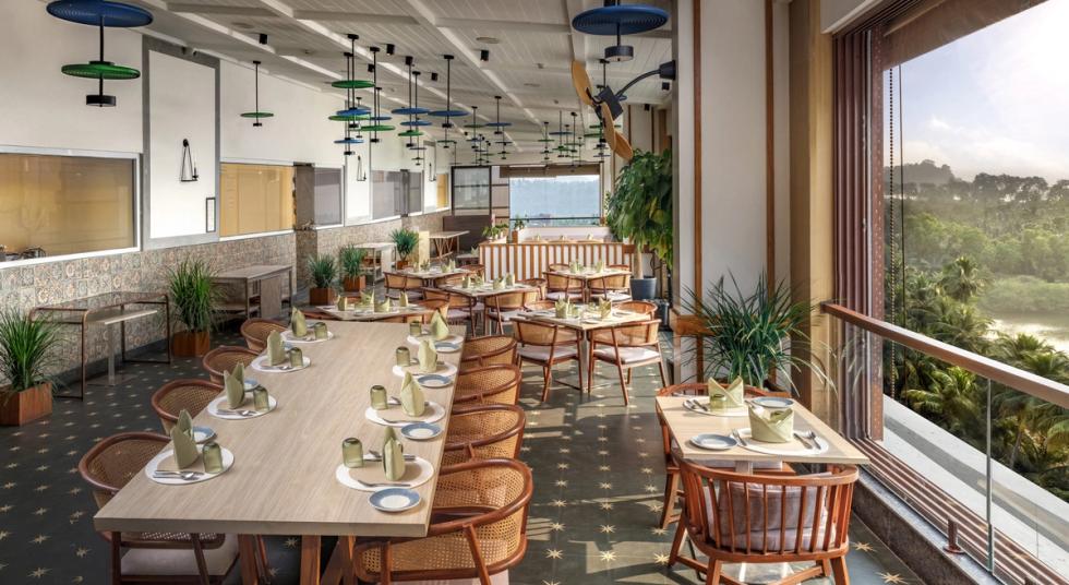 Rooftop restaurant in Canacona, South Goa,