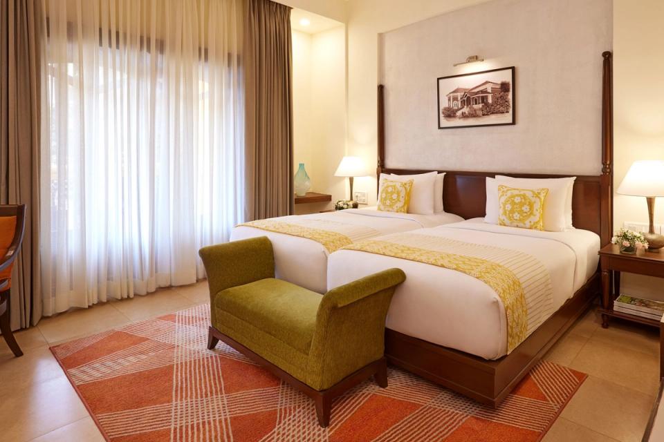 Deluxe Room Twin Bed Pool View with Balcony - Rooms & Suites at La Estoria, Goa