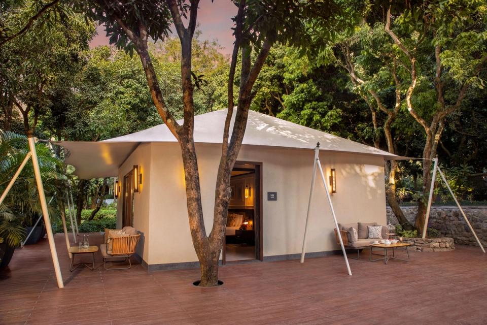 Luxury Tent Suite with Ganges View at Anand Kashi Hotel