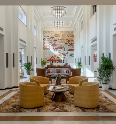 Modern Hotel Lobby at Vivanta Old Port Road Mangalore