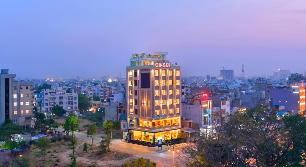 Exterior view of the Ginger Kota, Vishwakarma Nagar hotel.