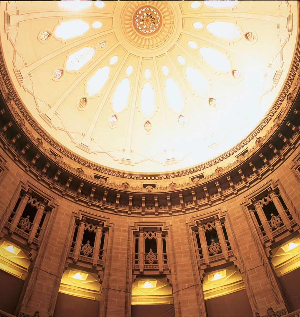 Lobby Surmounted by 45M Dome - Umaid Bhawan Palace, Jodhpur