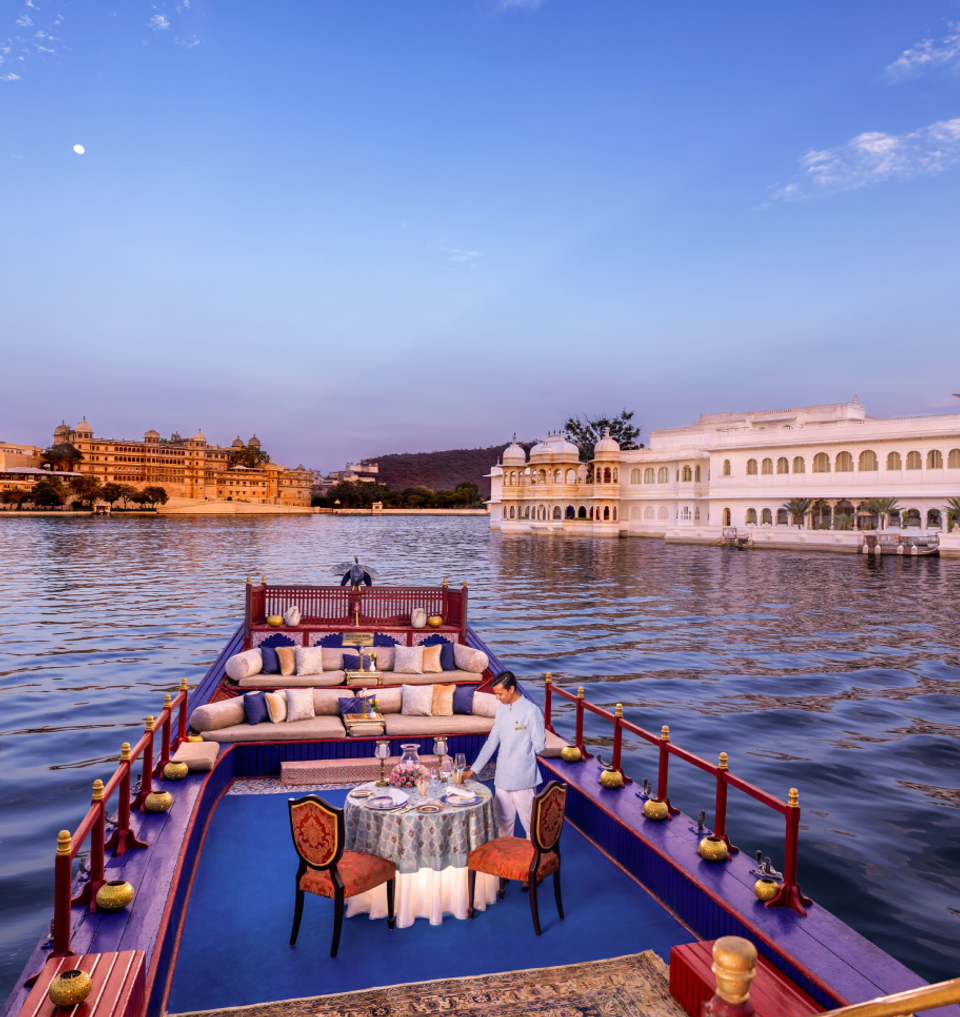 Moonlight Dining on the Royal Barge - Taj Lake Palace