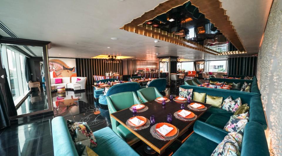 Luxury Interior View of Bombay Brasserie at Taj Dubai