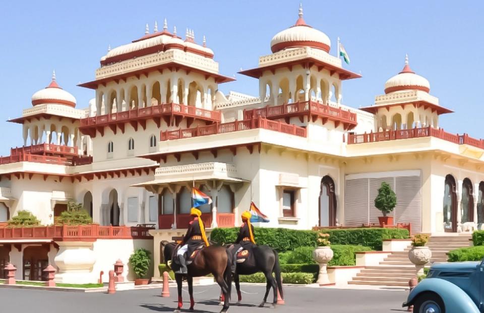 Exterior View of Rambagh Palace, Jaipur