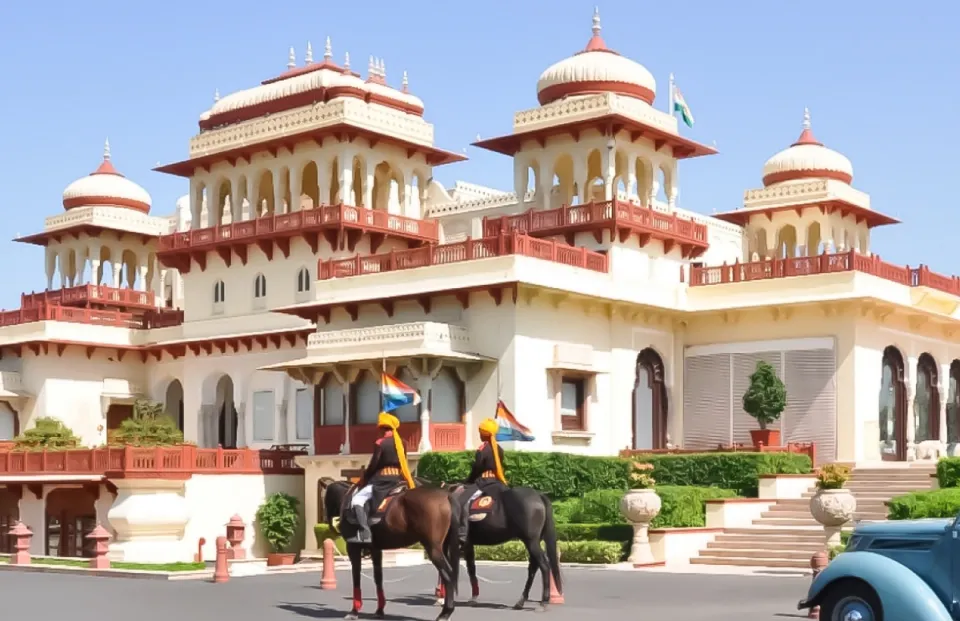 Exterior View of Rambagh Palace, Jaipur