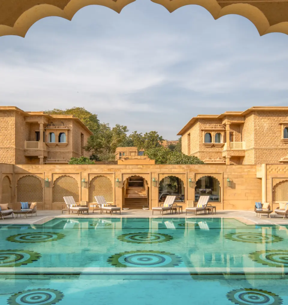 Majestic Rajputana Architecture at Taj Gorbandh Palace, Jaisalmer