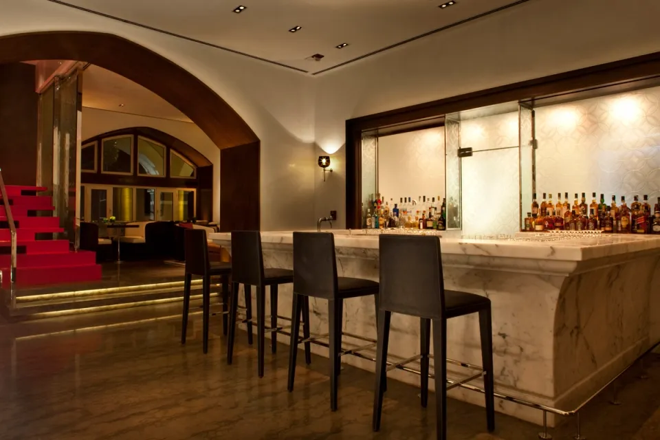 Bar Table at Fine Dining Restaurant at Taj Mahal Tower, Mumbai