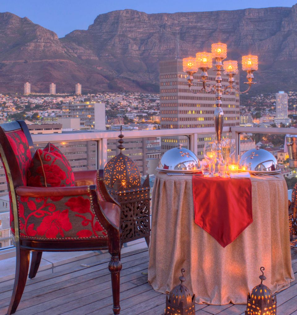 Romantic Dining Setup On Wale Street In Cape Town