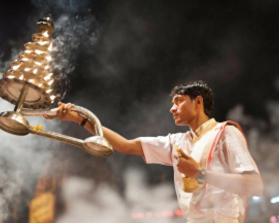  Ganga Aarti near Taj Ganges, Varanasi