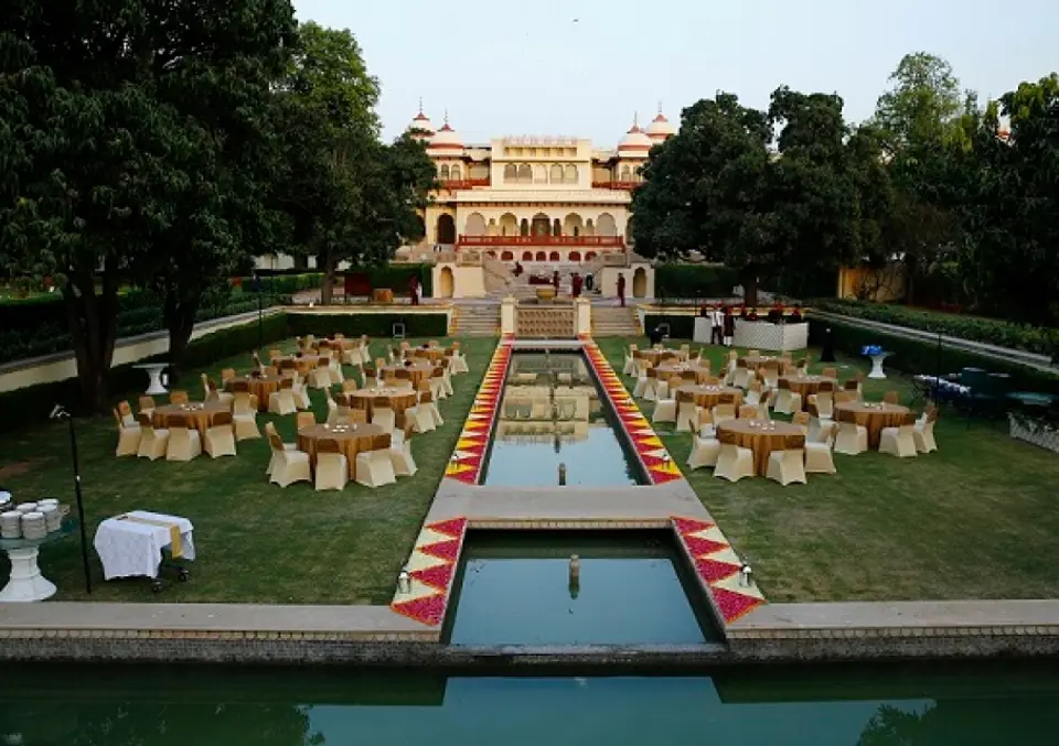 Sunken Lawn - Luxury Venue at Rambagh Palace, Jaipur