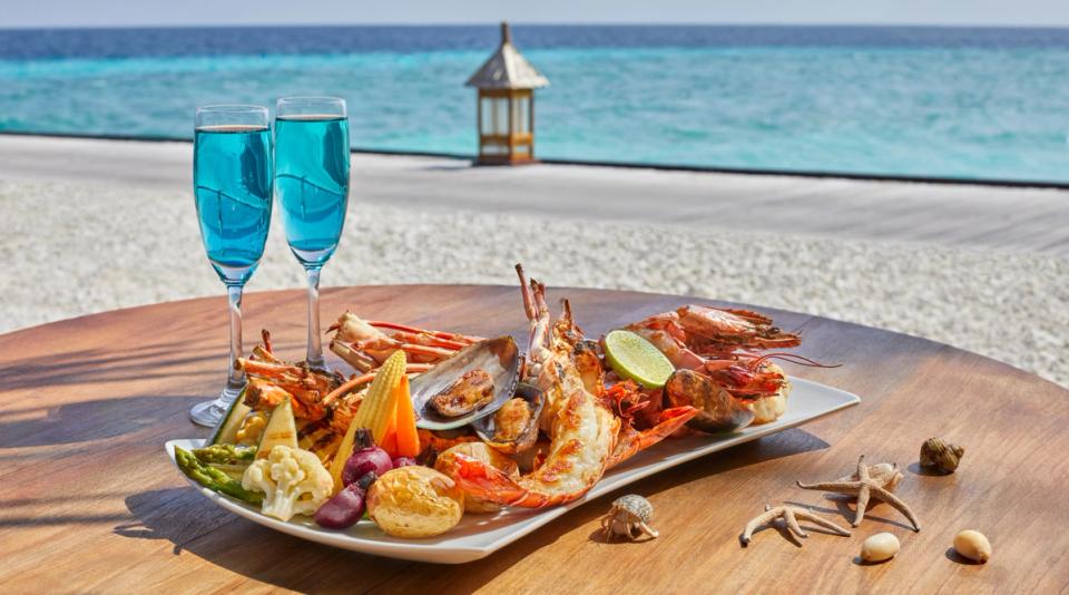 Interior View of Luxury Dining at Bokkura - Taj Coral Reef, Maldives