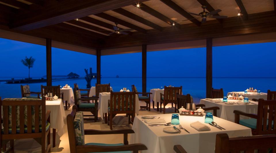 Luxurious dining at 24 Degrees - Taj Exotica, Maldives