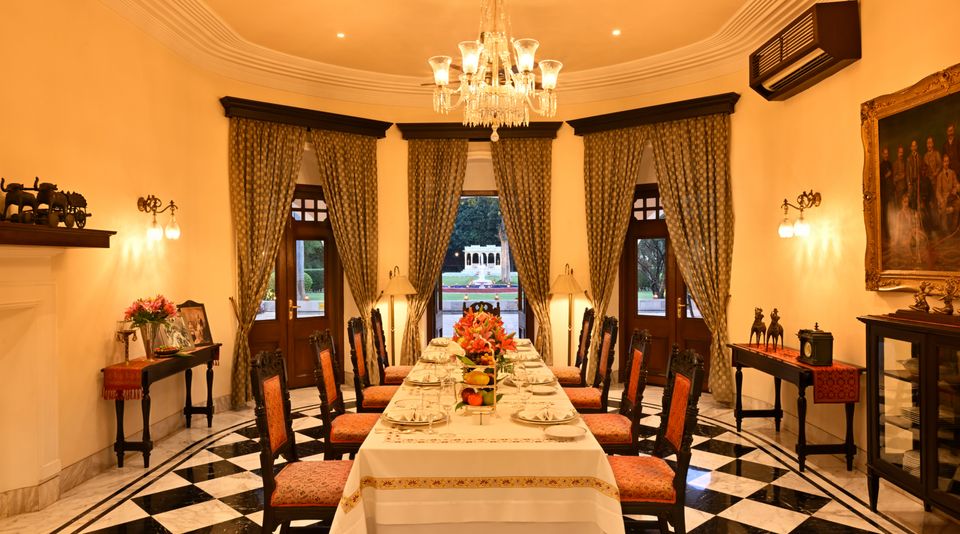 Elegant dining awaits at The Dining Area - Taj Nadesar Palace, Varanasi