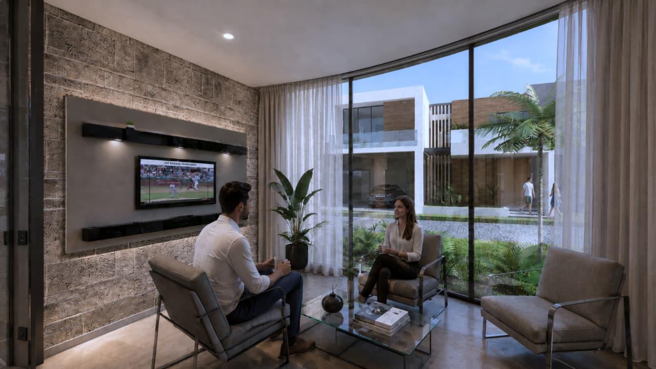 Sala de estar con vista a la calle