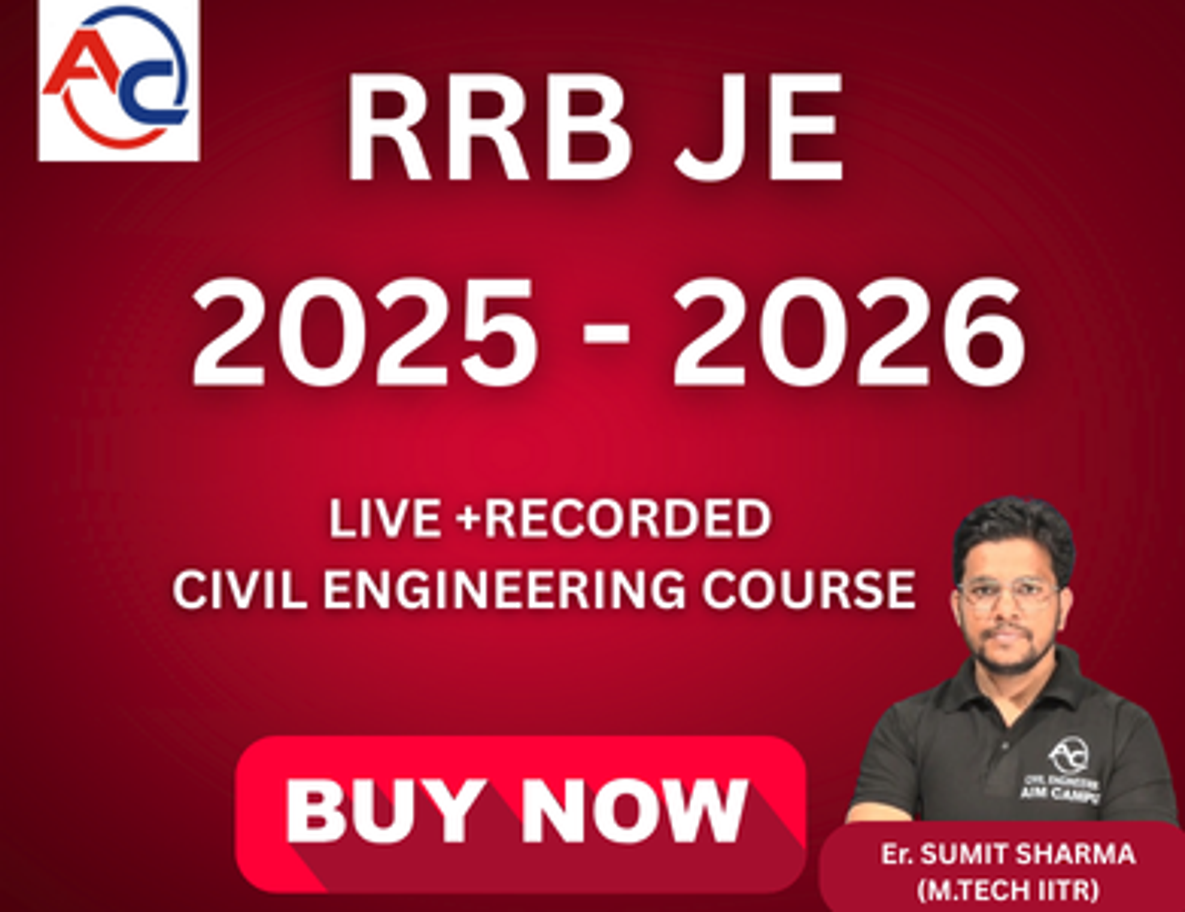 RRB JE course banner