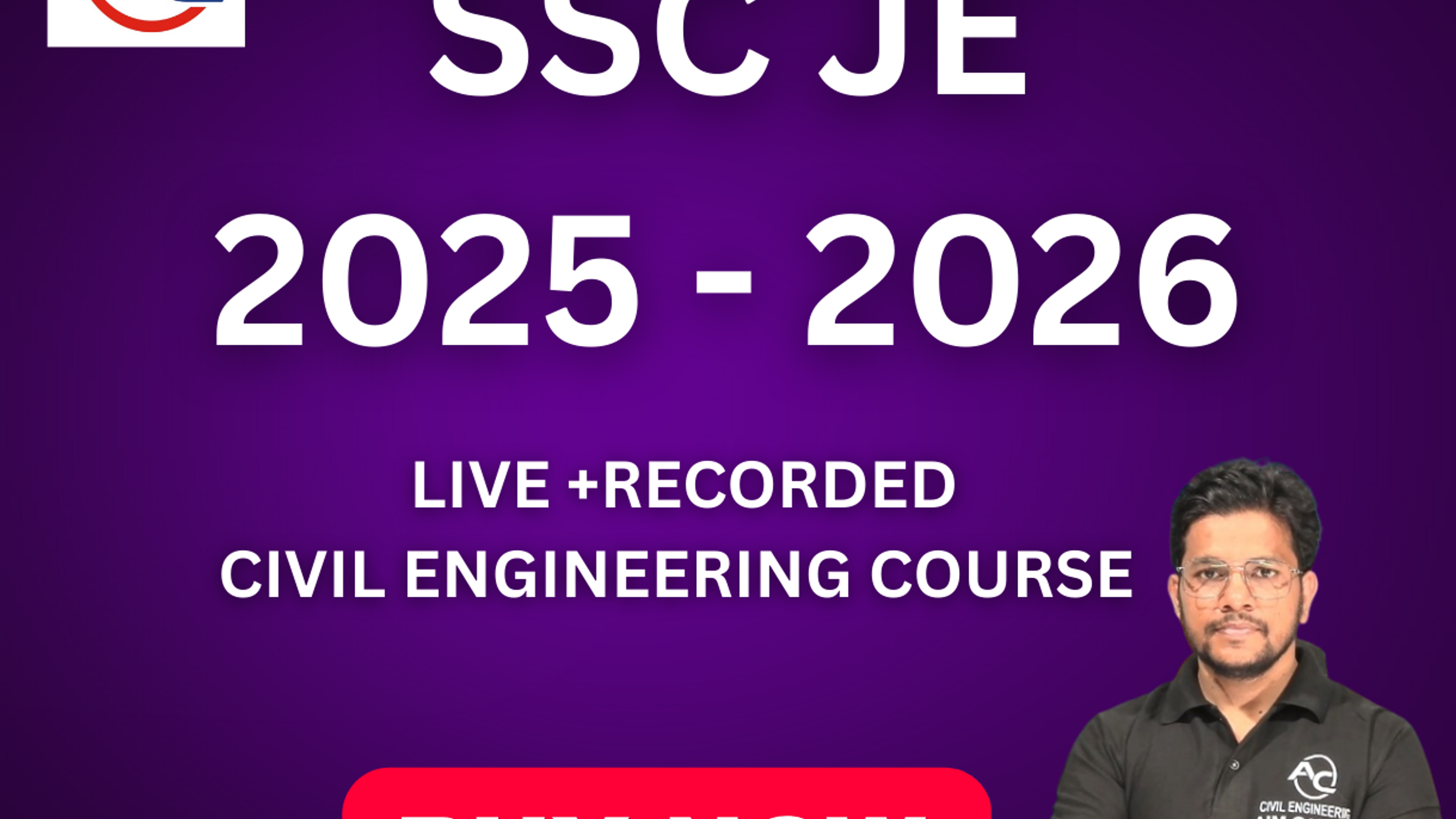 SSC JE Civil course banner