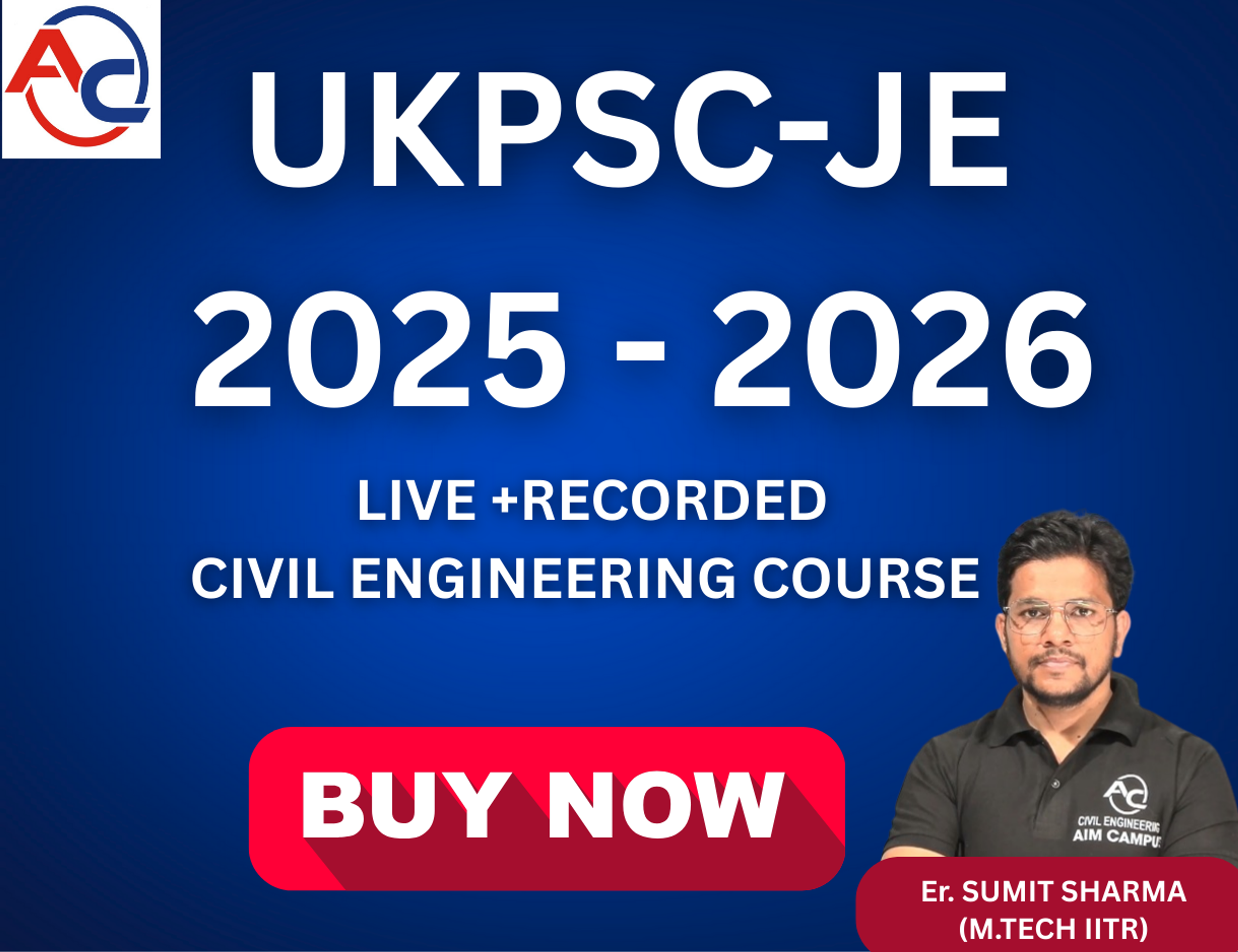 UKPSC AE/JE course banner