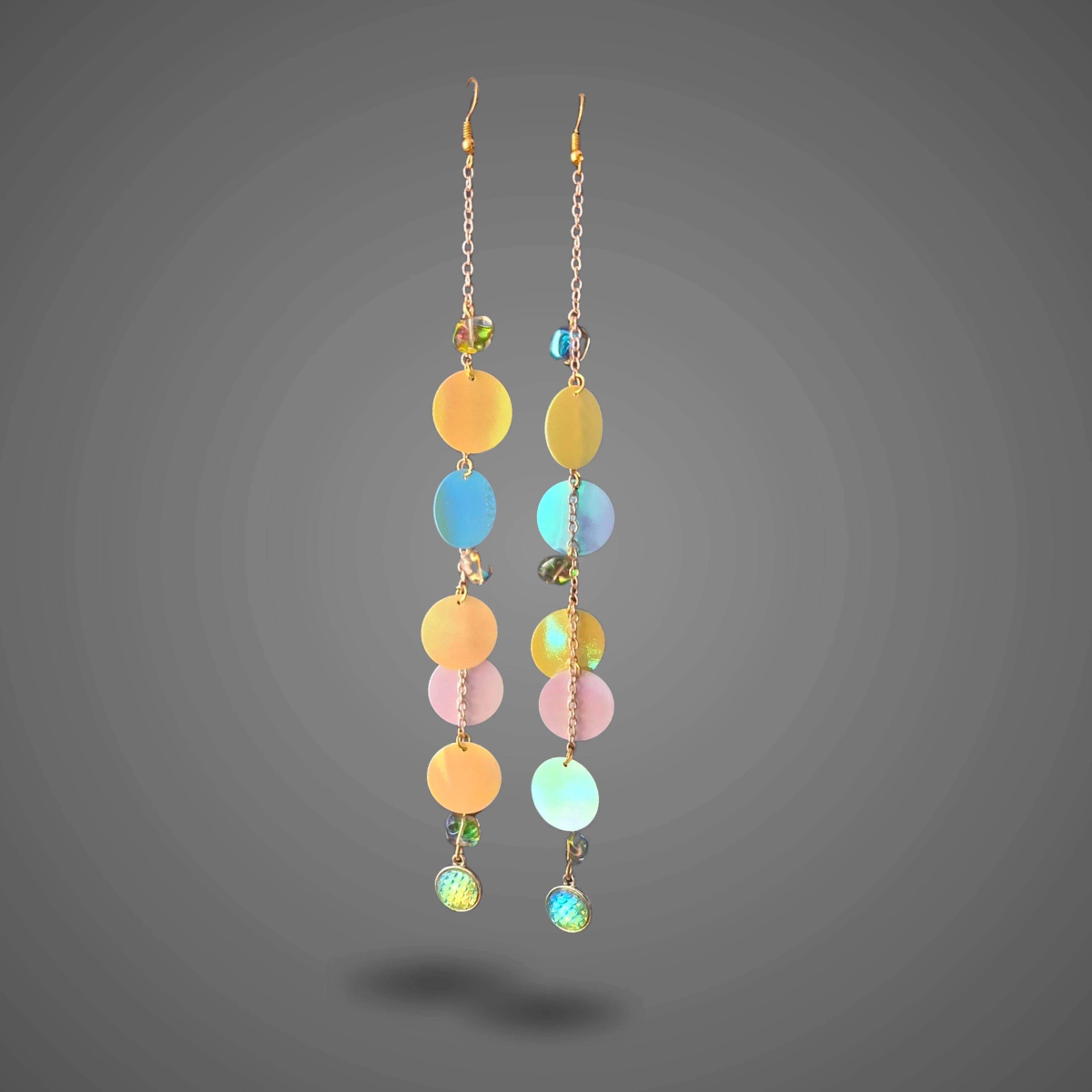 Fish Scales & Mermaid Tails - handmade Earrings