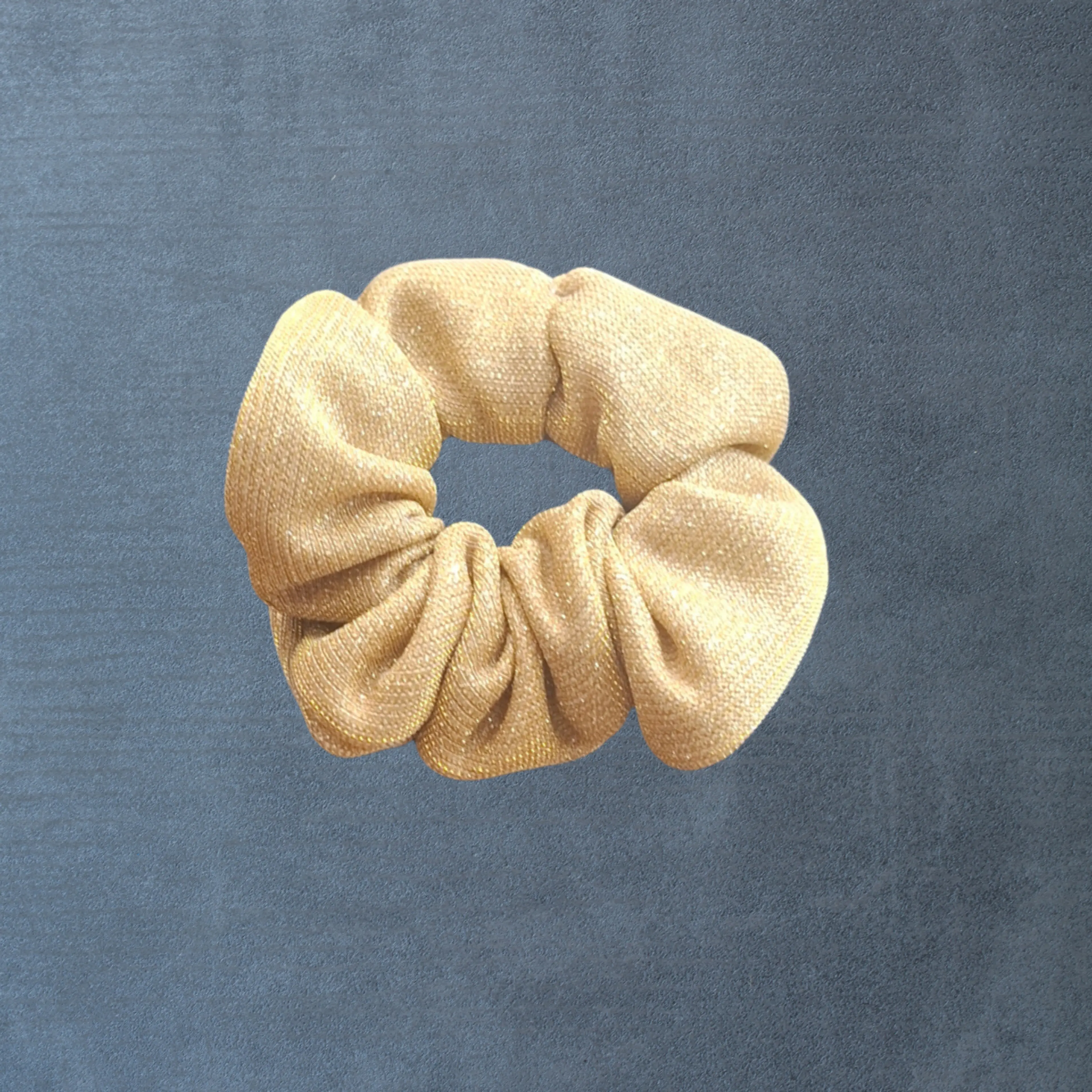Gold Glitter Thick Scrunchie