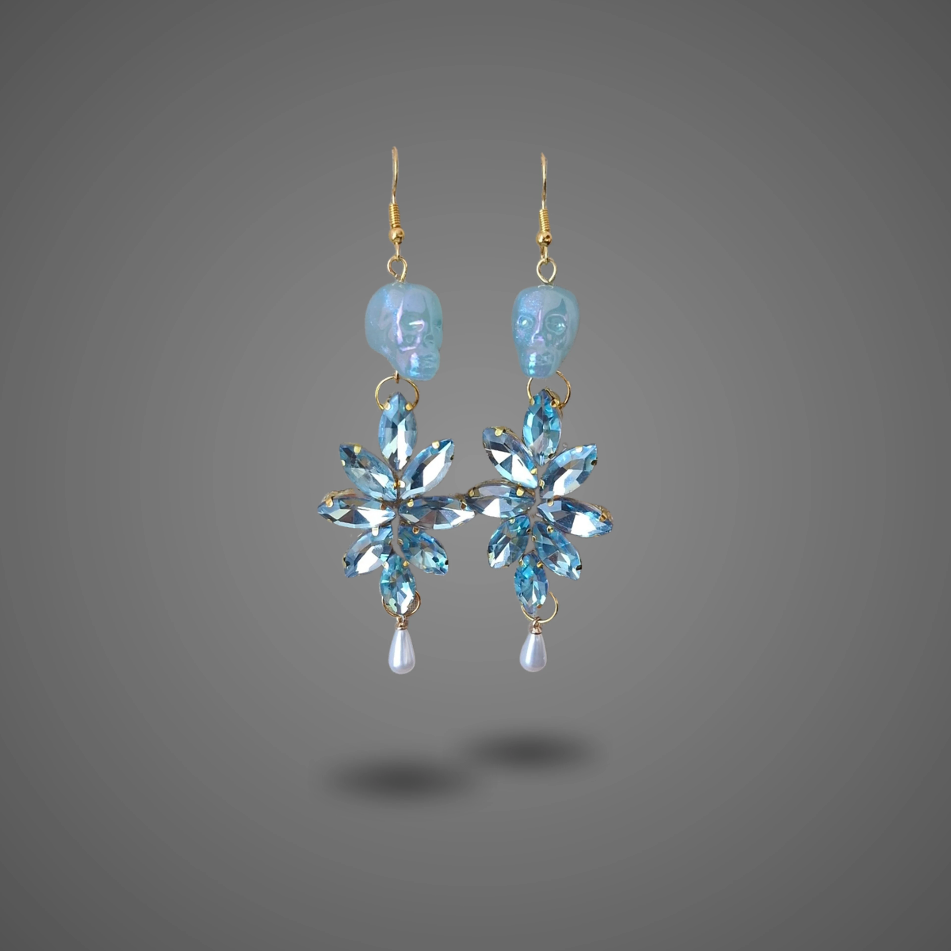 Iced Skulls - handmade Earrings