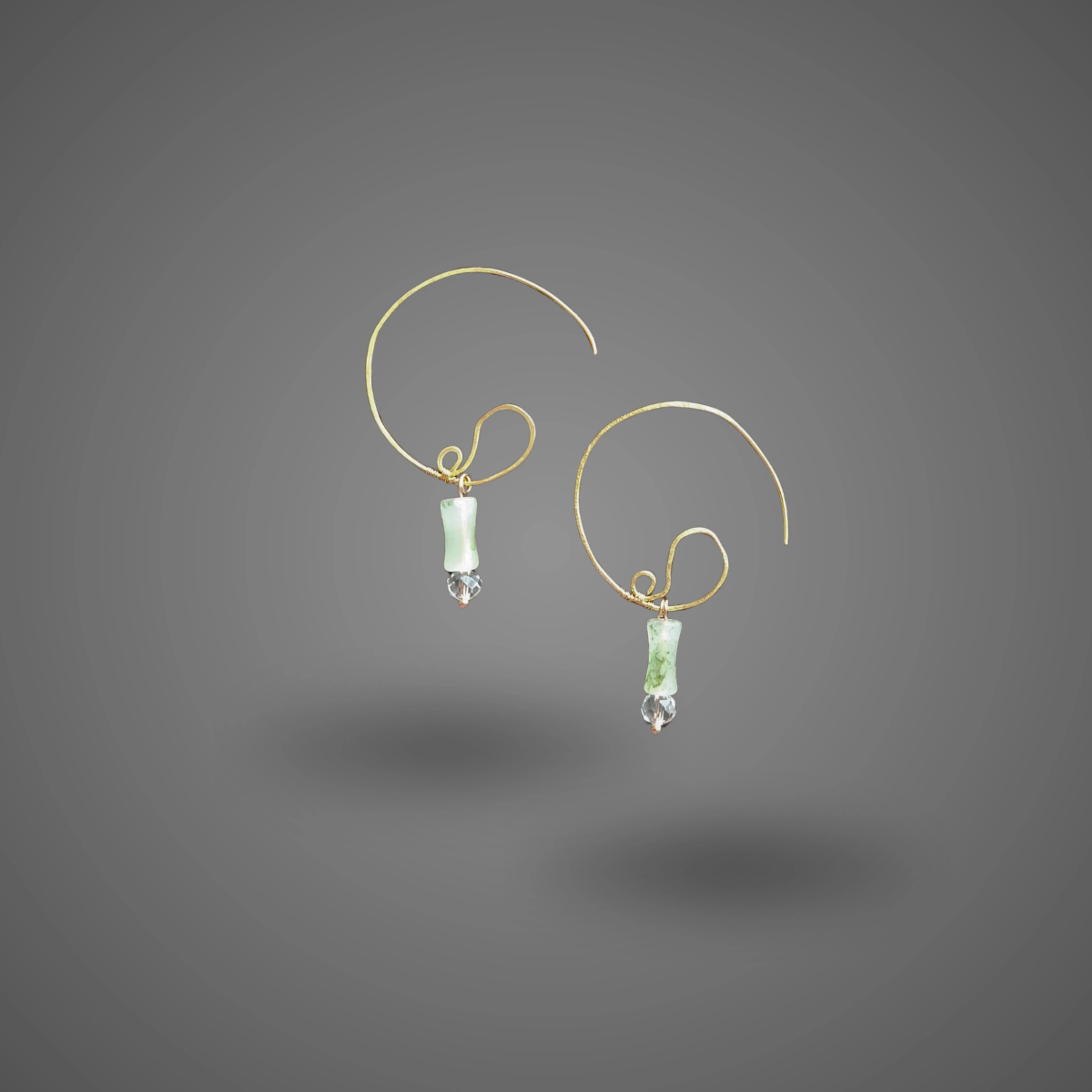 Gold Wave - handmade Earrings