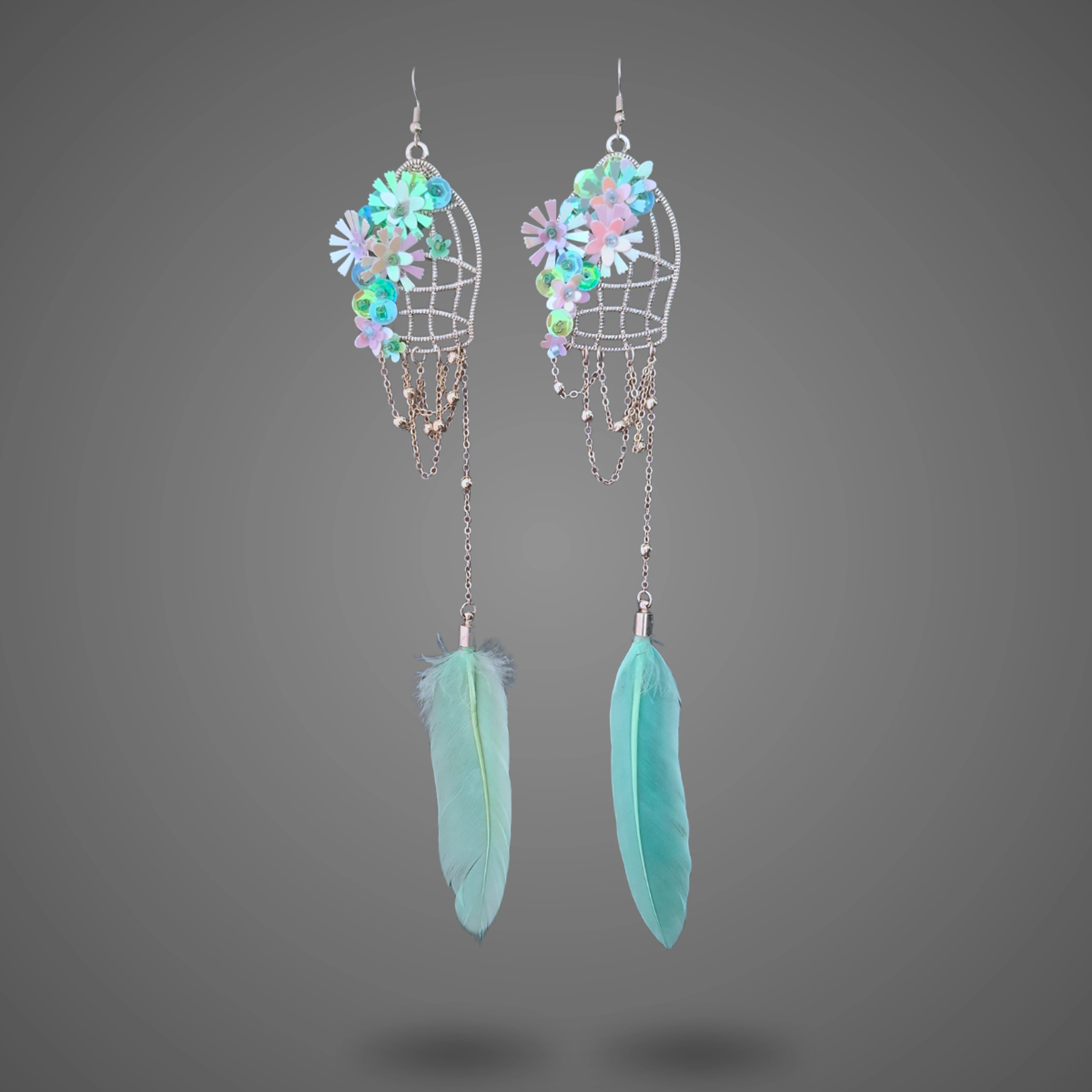 Pheonix Flower - handmade Earrings