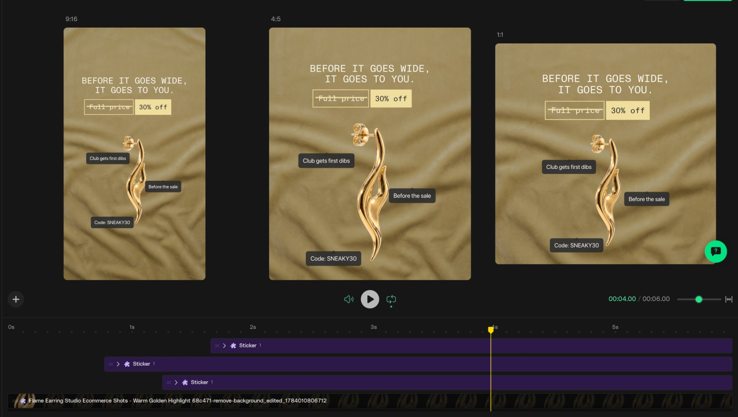 The multi ratio editor