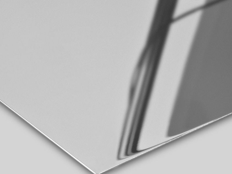 Stal nierdzewna polerowana na lustro i wysoki połysk z wykończeniem Super Mirror No. 8 firmy MirrorINOX