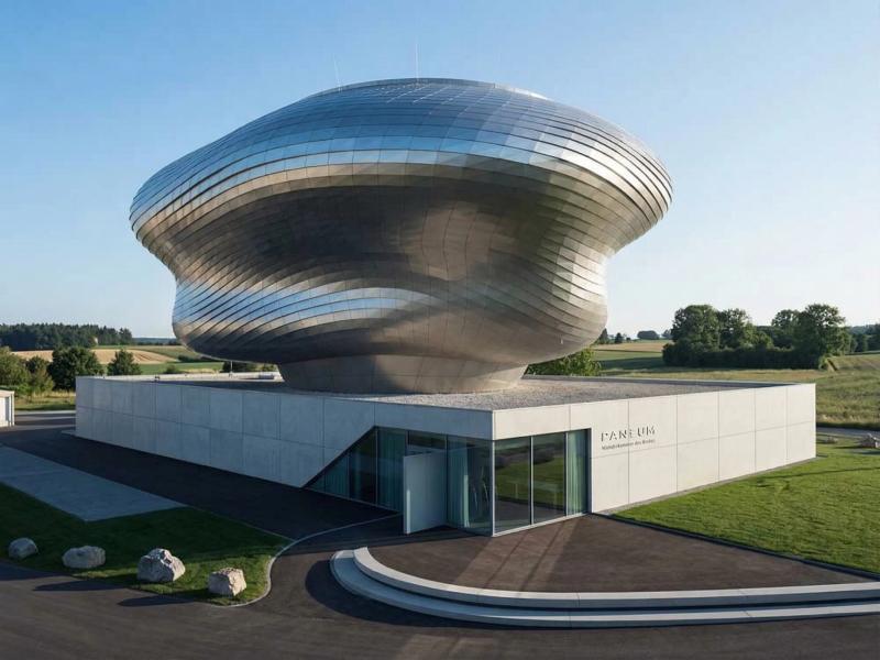 PANEUM Wunderkammer des Brotes w rozległym krajobrazie Górnej Austrii