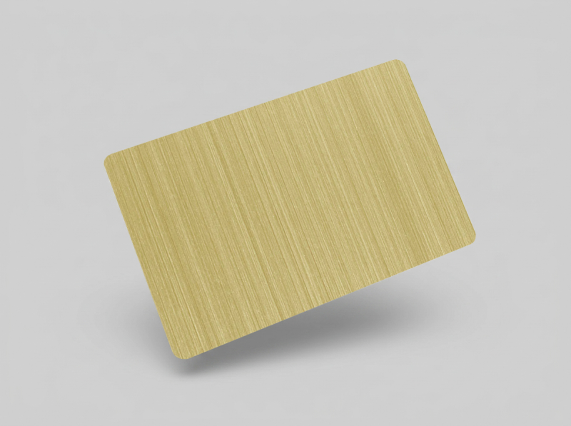 Powłoka PVD z wykończeniem HAIRLINE 1 Gold-TiN firmy MirrorINOX