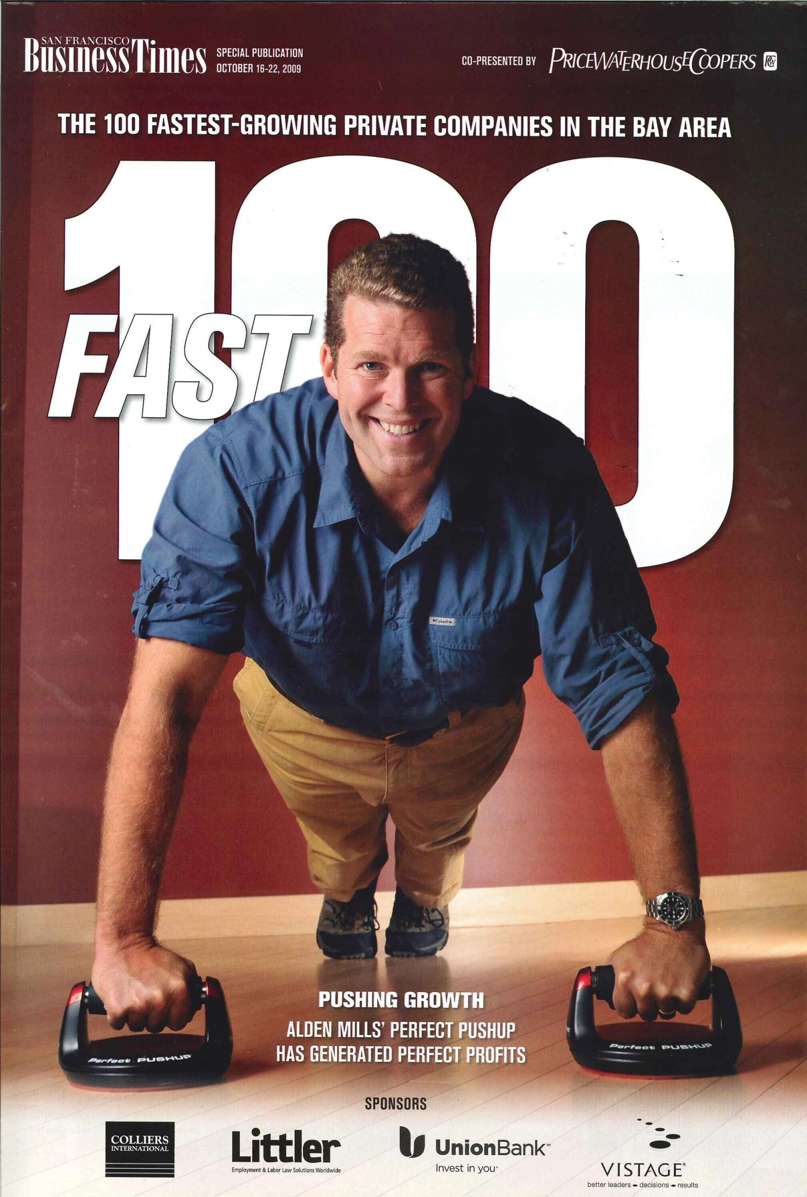 Alden Mills with Perfect Pushup on SF Business Times Magazine Cover